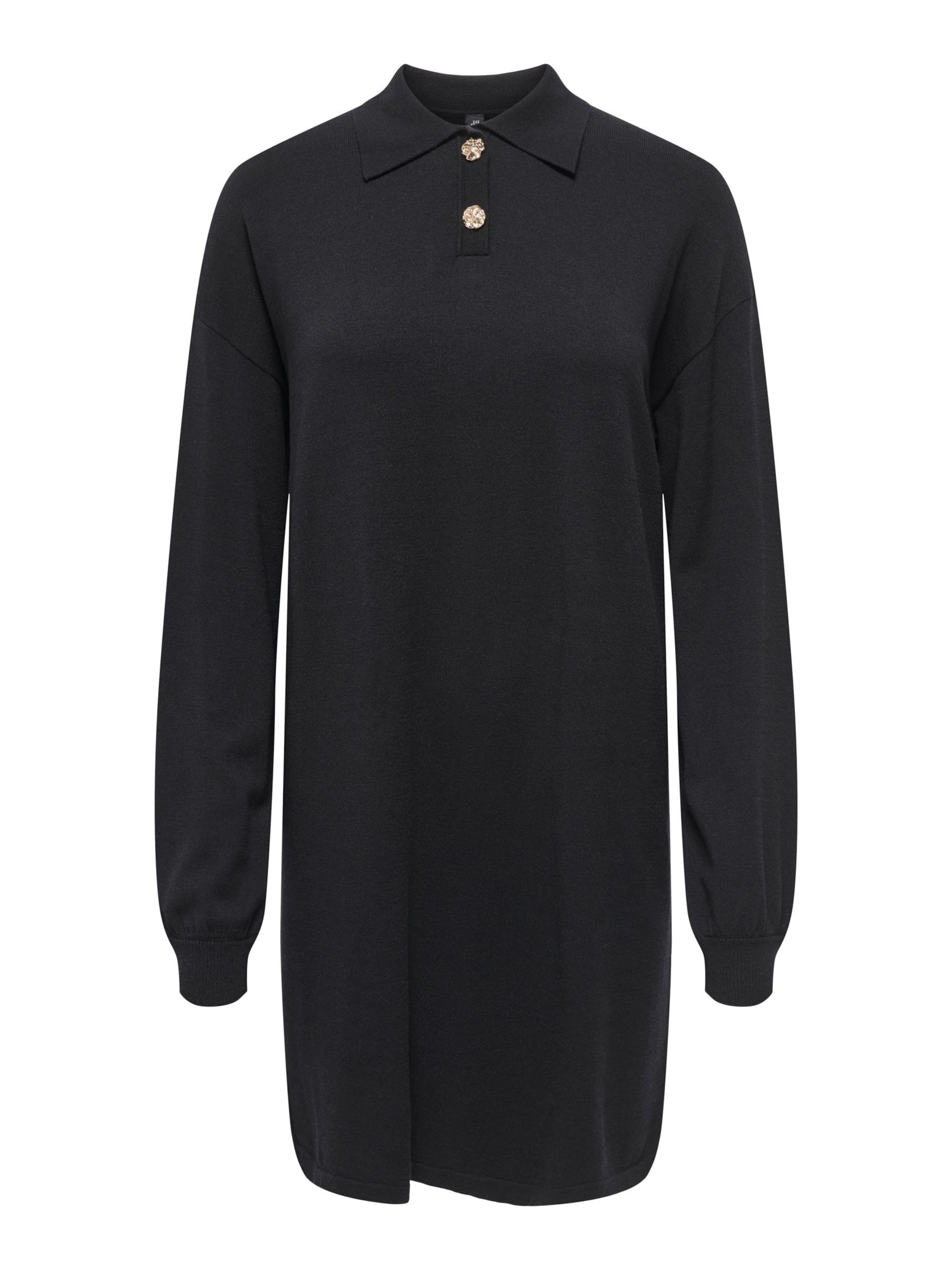 ONLY - Vestido de punto en negro: frente