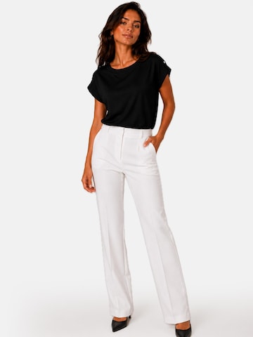 REGINA FASHION Shirt 'Blouse - Boat neckline plain' in Zwart