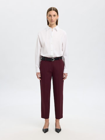 SELECTED Regular Trousers with creases 'SLFRITA-RIA' in Purple