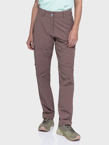 Schöffel Regular Outdoor trousers 'Kitzstein' in Purple: front
