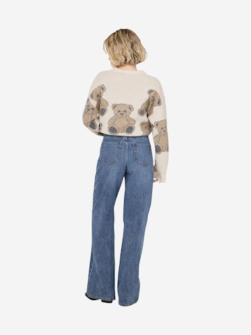 Wide leg Jeans 'Onlhope Mw Wideuneven Closure Dnm Pim 15366323' di ONLY in blu