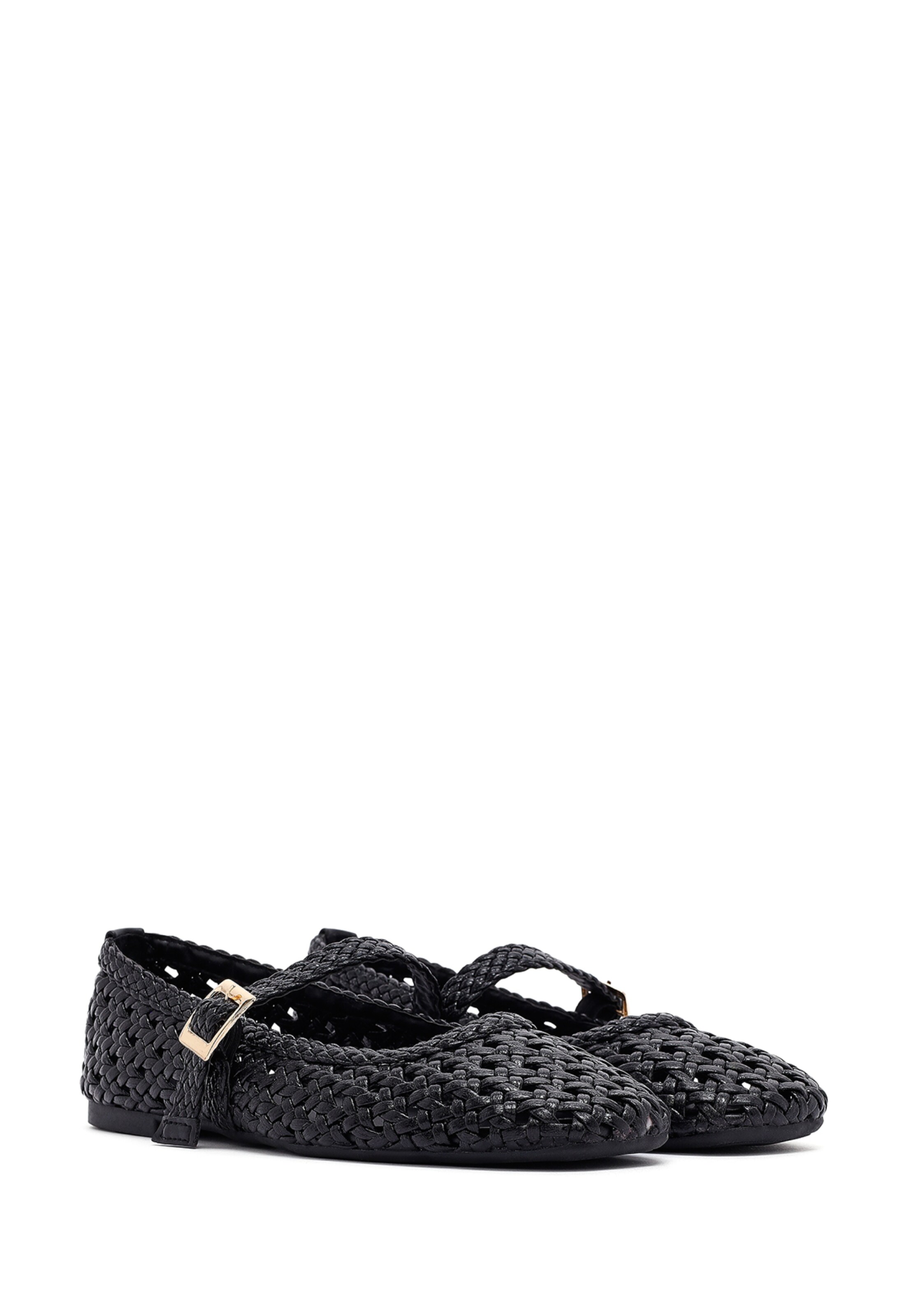 Derimod Ballet Flats with Strap in Black