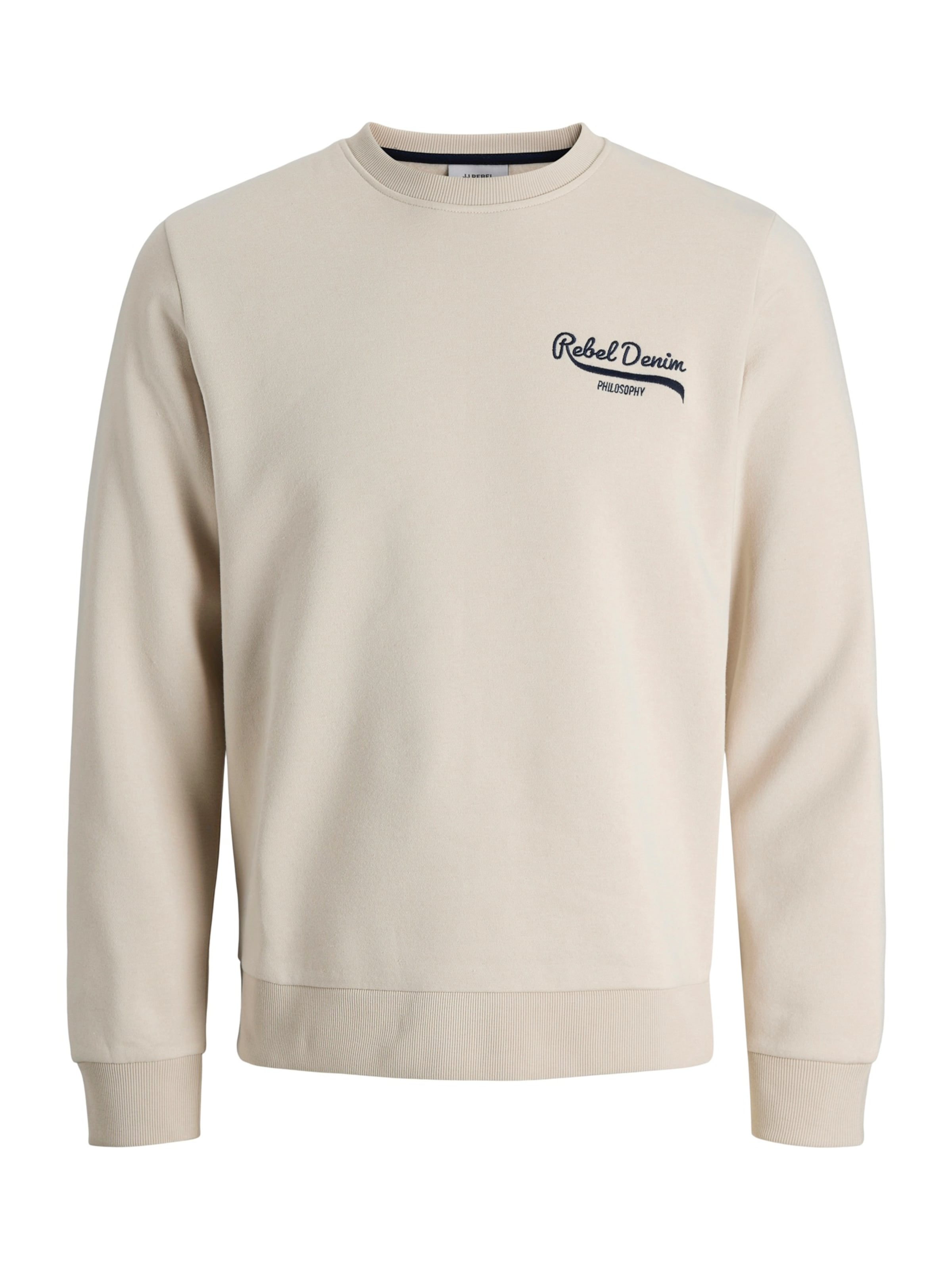JJ Rebel Μπλούζα φούτερ 'JREBKIM' σε μπεζ: μπροστά