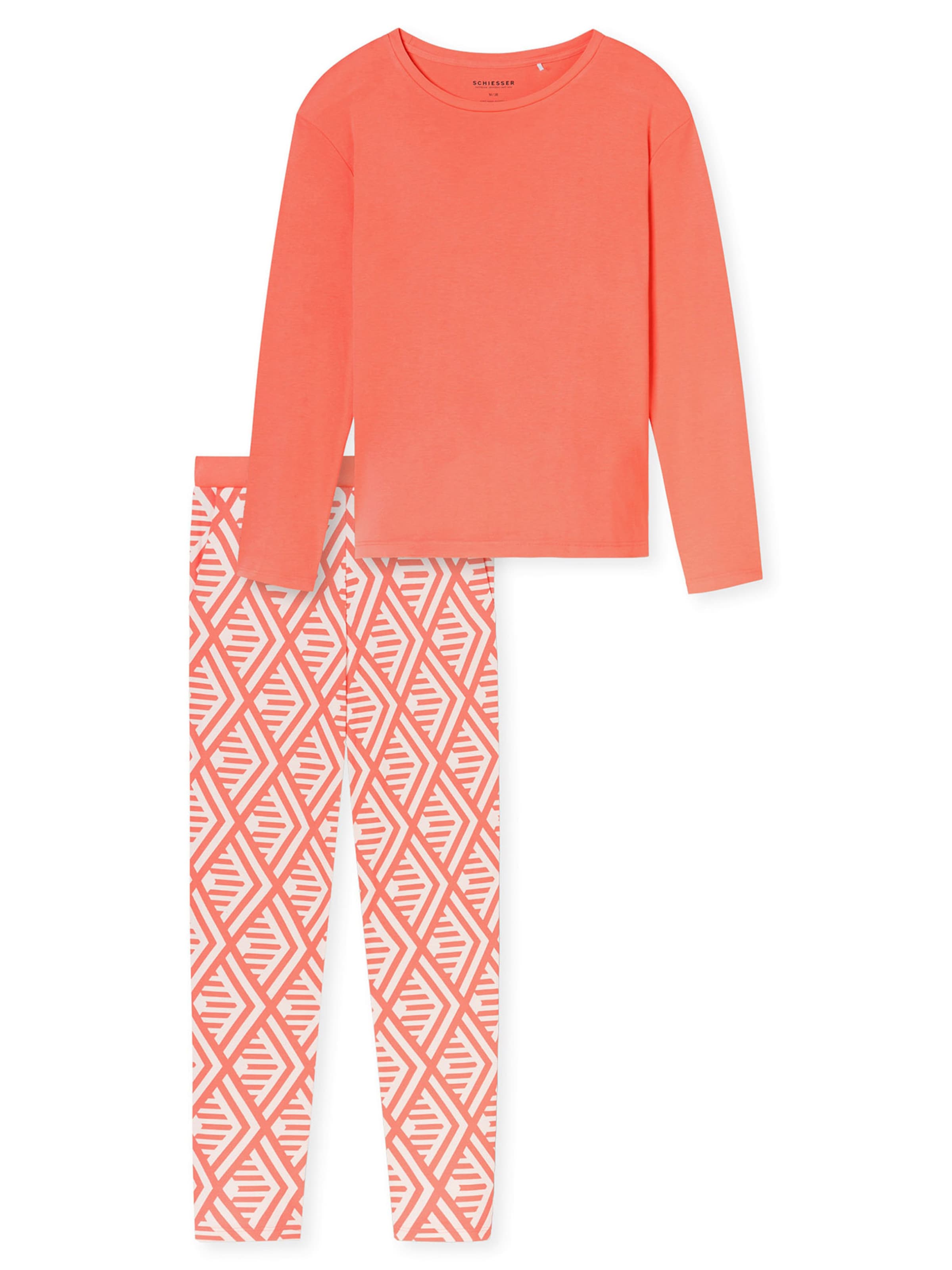 SCHIESSER Pajama 'Modern Nightwear' in Orange: front