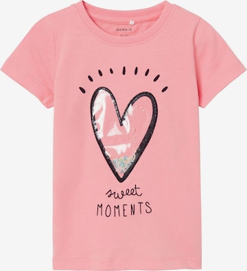 T-Shirt NAME IT en rose : devant