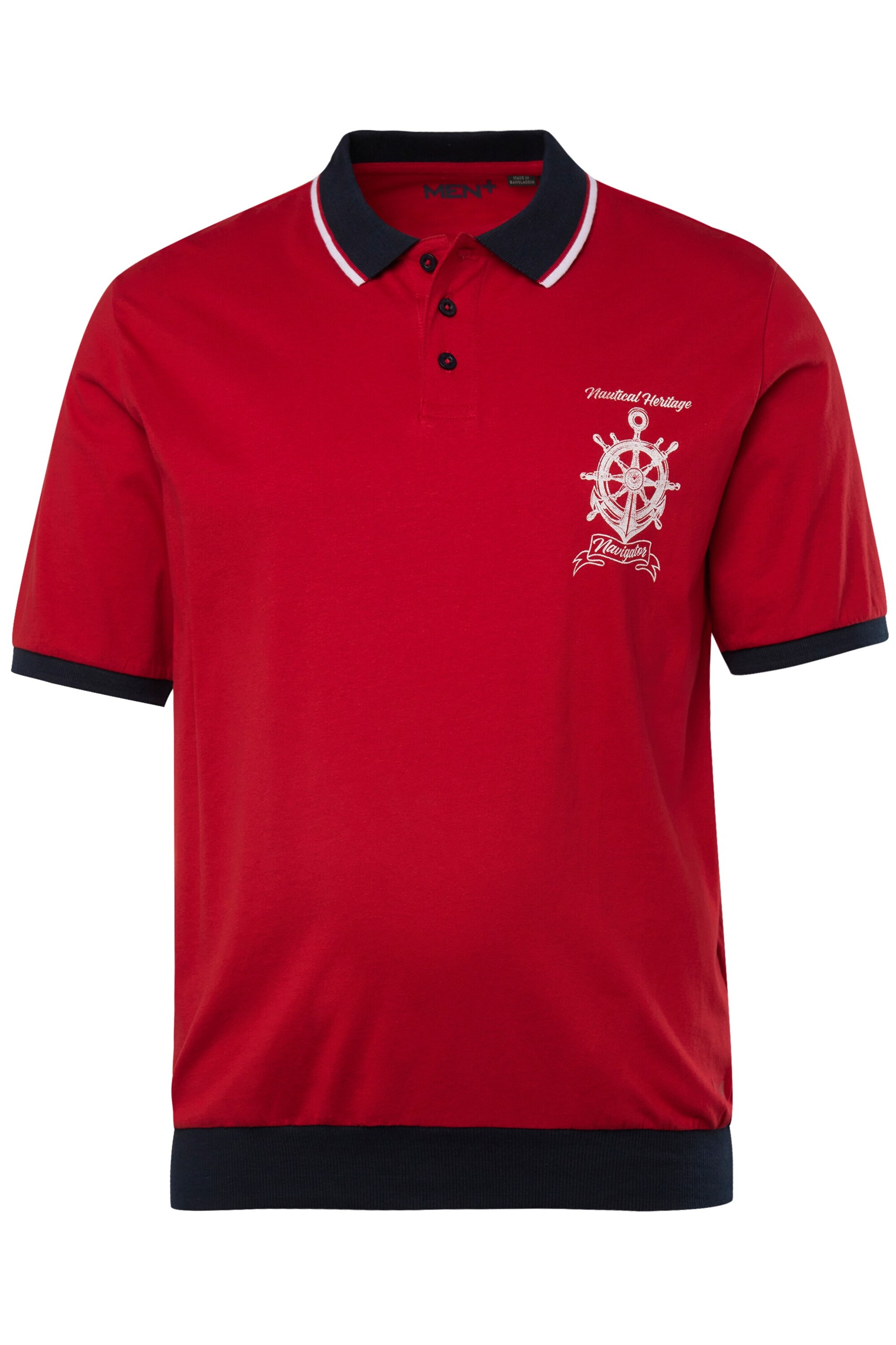 T-Shirt Men Plus en rouge : devant