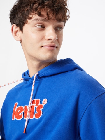 LEVI'S ® Regular Fit Sweatshirt 'Relaxed Graphic Hoodie' in Blau
