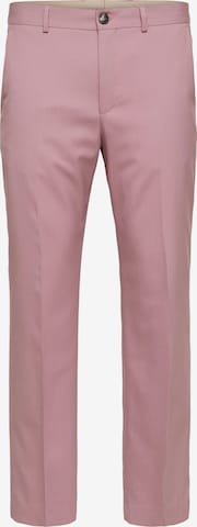SELECTED HOMME Regular Trousers with creases 'LIAM' in Purple: front
