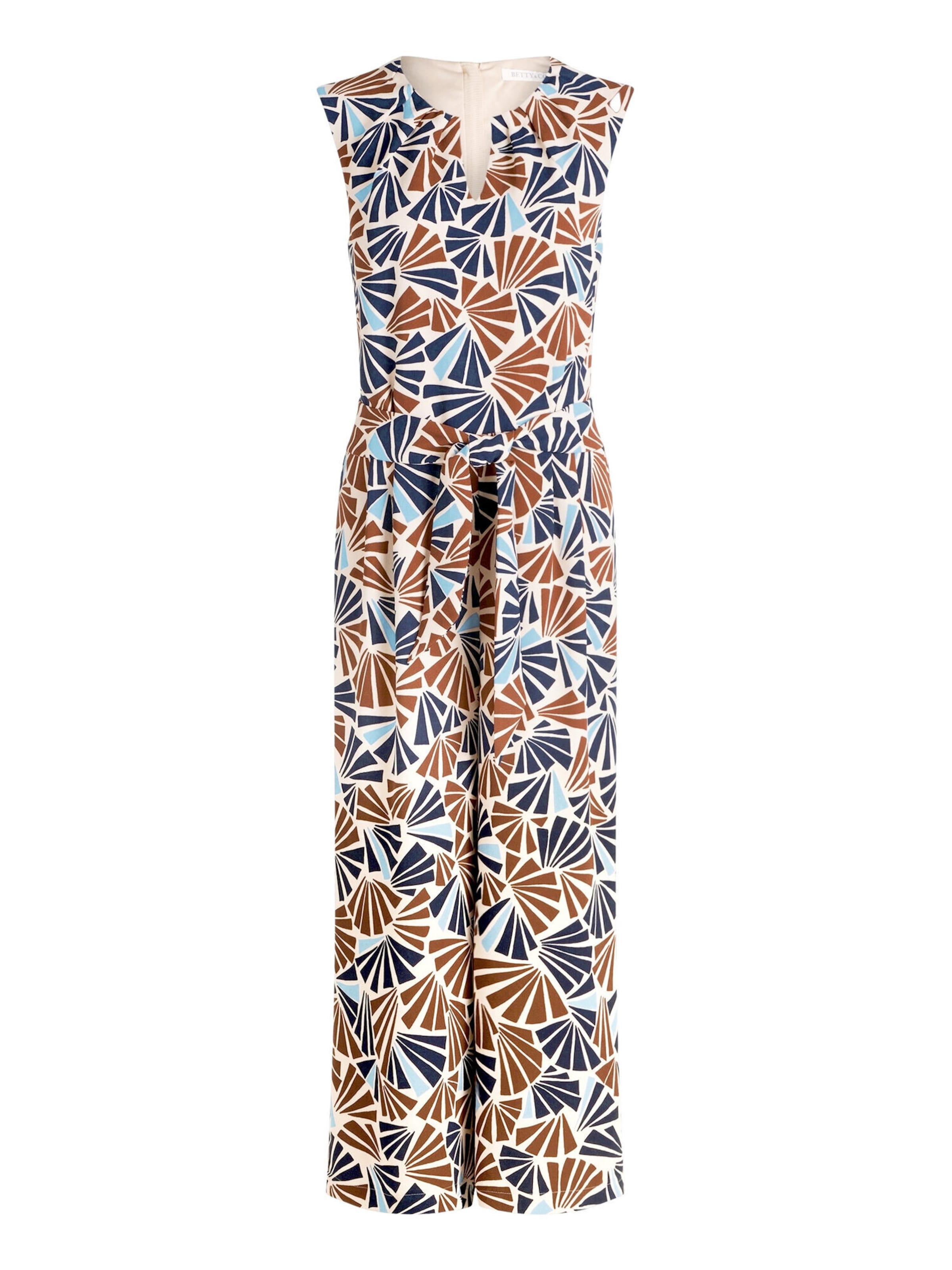 Tuta jumpsuit di Betty & Co in beige: frontale