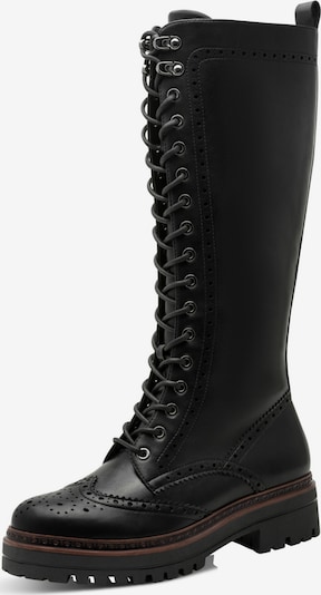 Cizme cu șireturi Tamaris pe negru, Vizualizare produs