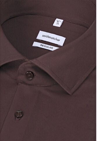SEIDENSTICKER Slim fit Zakelijk overhemd in Rood