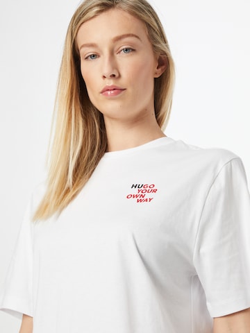 T-shirt 'Dashire' HUGO Red en blanc
