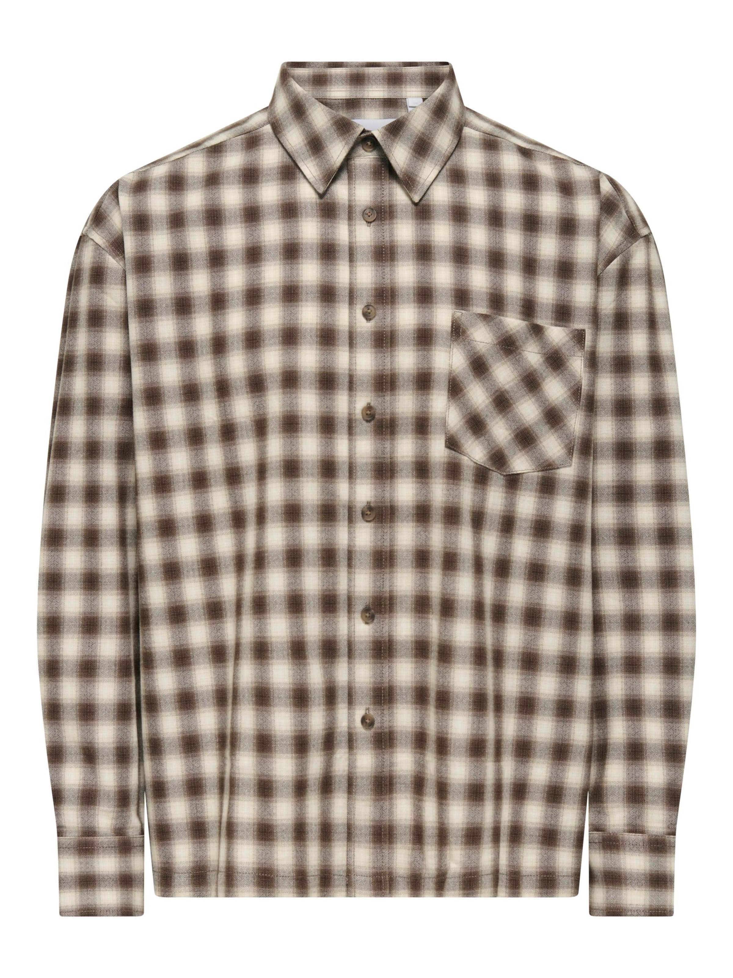 Only & Sons Skjorte 'ONSELLIOT' i beige / brun, Produktvisning