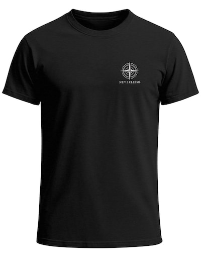 Neverless Shirt 'Berg Kompass' in XS in Black, Item view