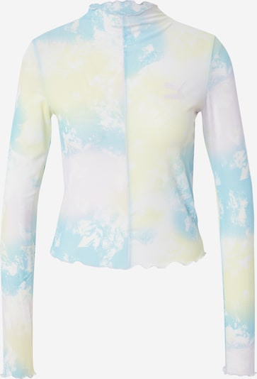 PUMA Shirts 'Crystal' i turkis / pastelgul / hvid, Produktvisning