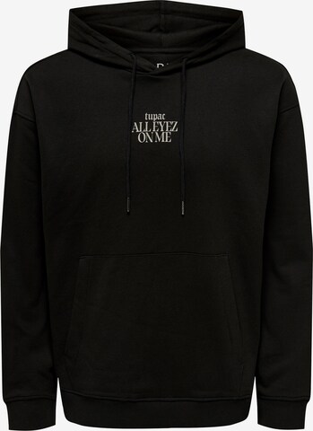 Sweat-shirt 'Tupac' Only & Sons en noir : devant