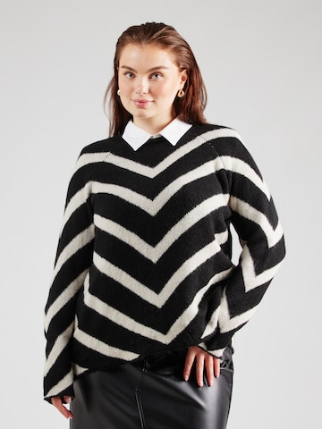 ONLY Carmakoma - Jersey 'CAREliza' en negro: frente