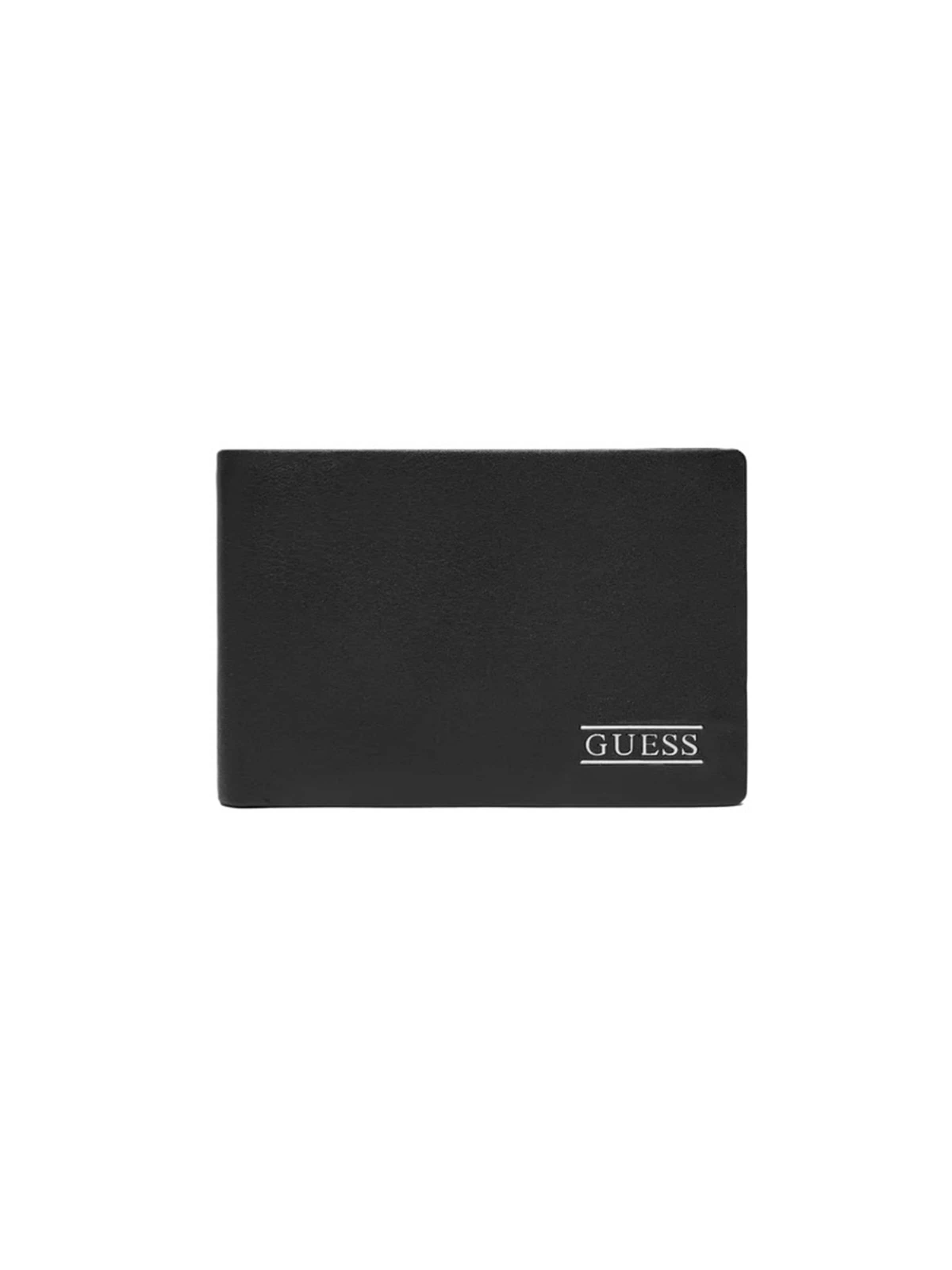 GUESS Wallet 'SMNEBRLEA27' in Black: front