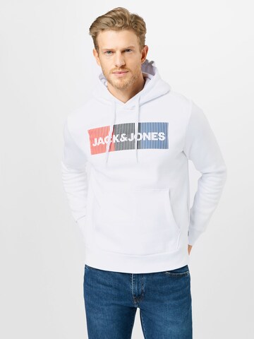 balts JACK & JONES Sportisks džemperis: no priekšpuses