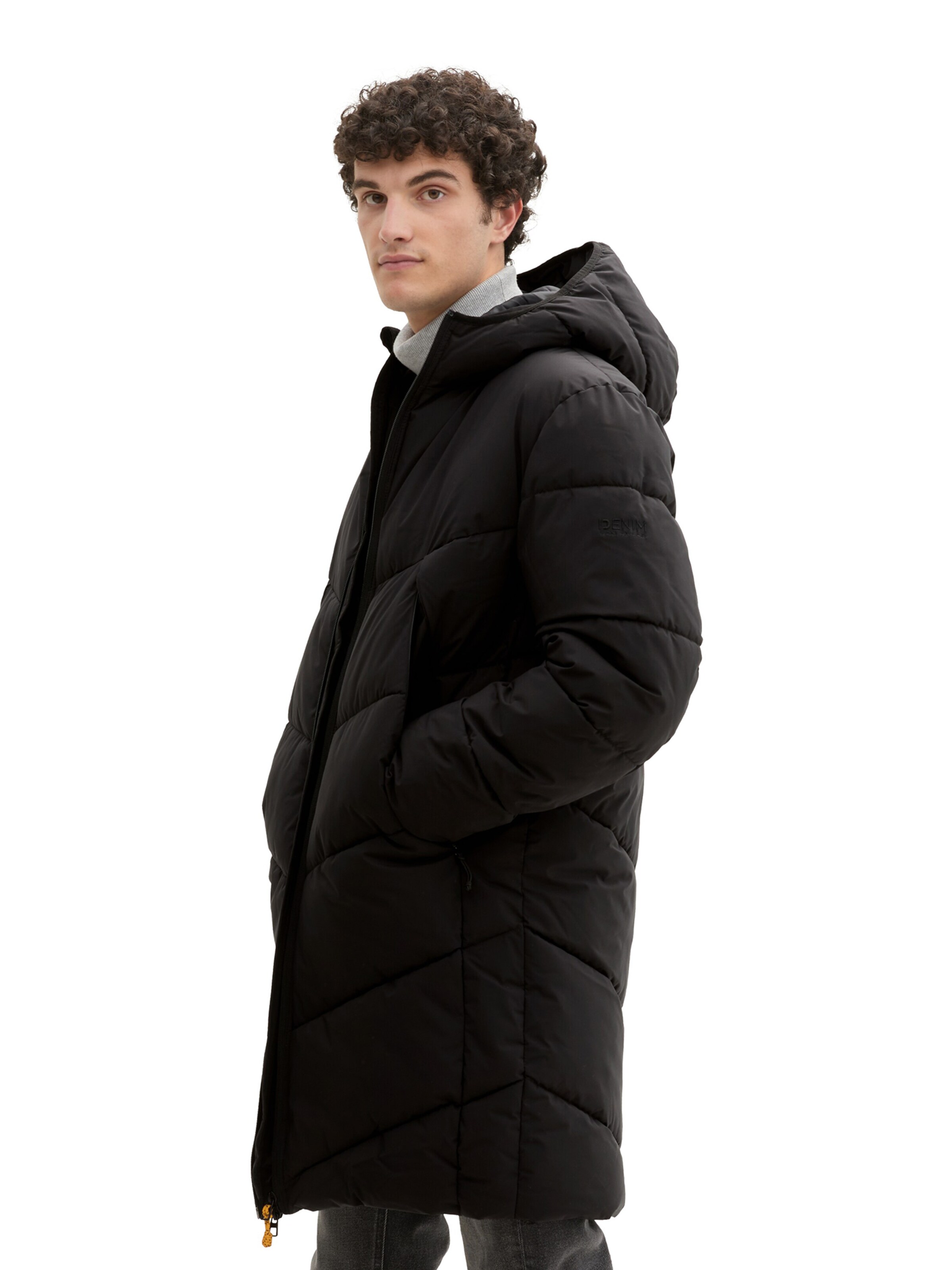 TOM TAILOR DENIM Winterjacke in Schwarz