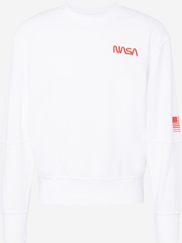 JACK & JONES Sweatshirt 'NASA' i hvit: forside