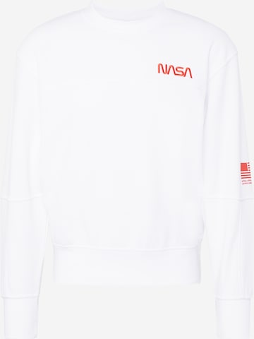 JACK & JONES Sweatshirt 'NASA' in Wit: voorkant