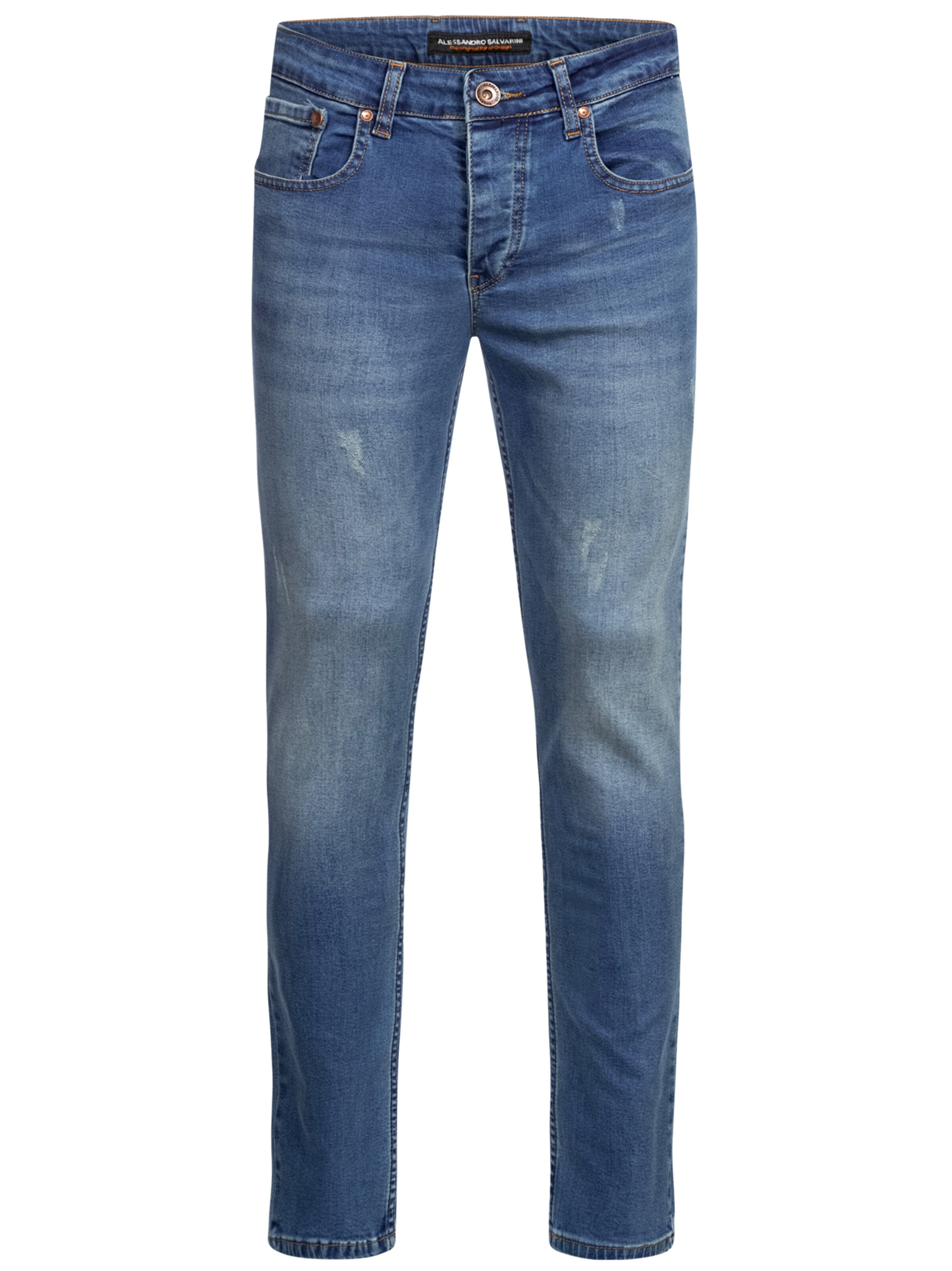 Alessandro Salvarini Regular Jeans in Blauw: voorkant