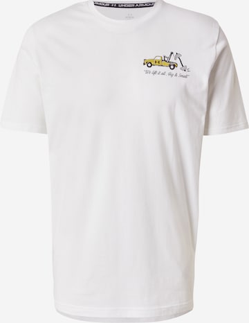UNDER ARMOUR Funkcionalna majica 'BODY SHOP' | bela barva: sprednja stran