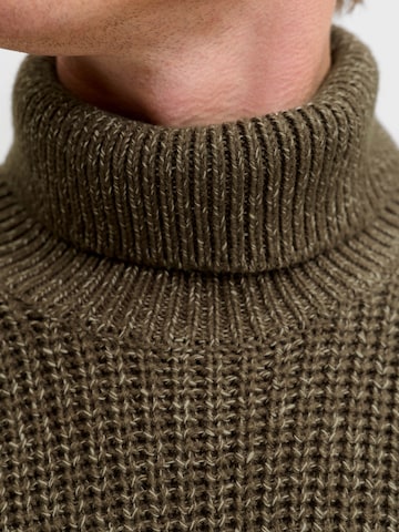 JACK & JONES Sweater 'JORBLEECKER' in Brown