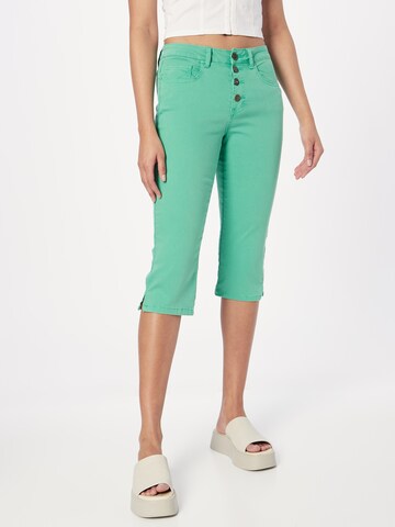 Coupe slim Pantalon 'Bentha' CULTURE en vert : devant