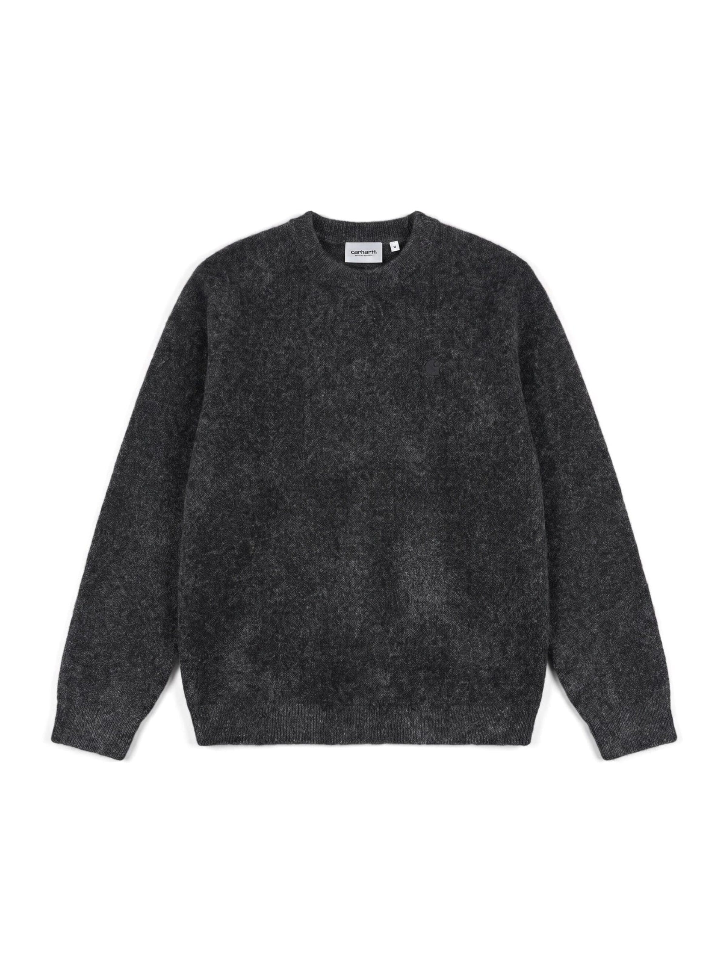 Carhartt WIP Sweter 'Curtis Sweater Tangled Black' w kolorze czarny: przód