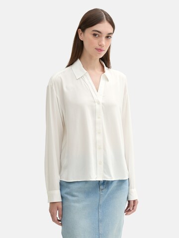 TOM TAILOR DENIM Blouse in White: front