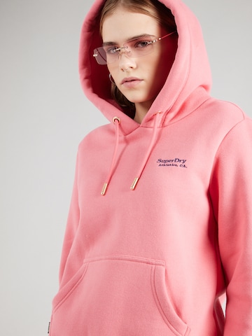 Superdry Sweatshirt 'ESSENTIAL' in Roze