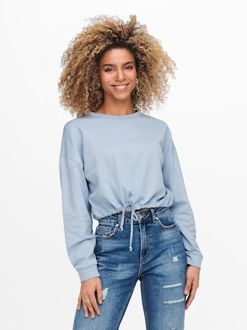 Sweat-shirt ONLY en bleu : devant