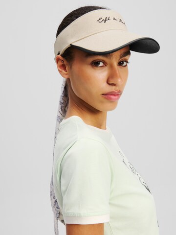 Karl Lagerfeld Cap 'KL x Jorge Parra' in Beige: front