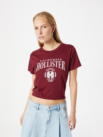 T-shirt HOLLISTER en rouge : devant