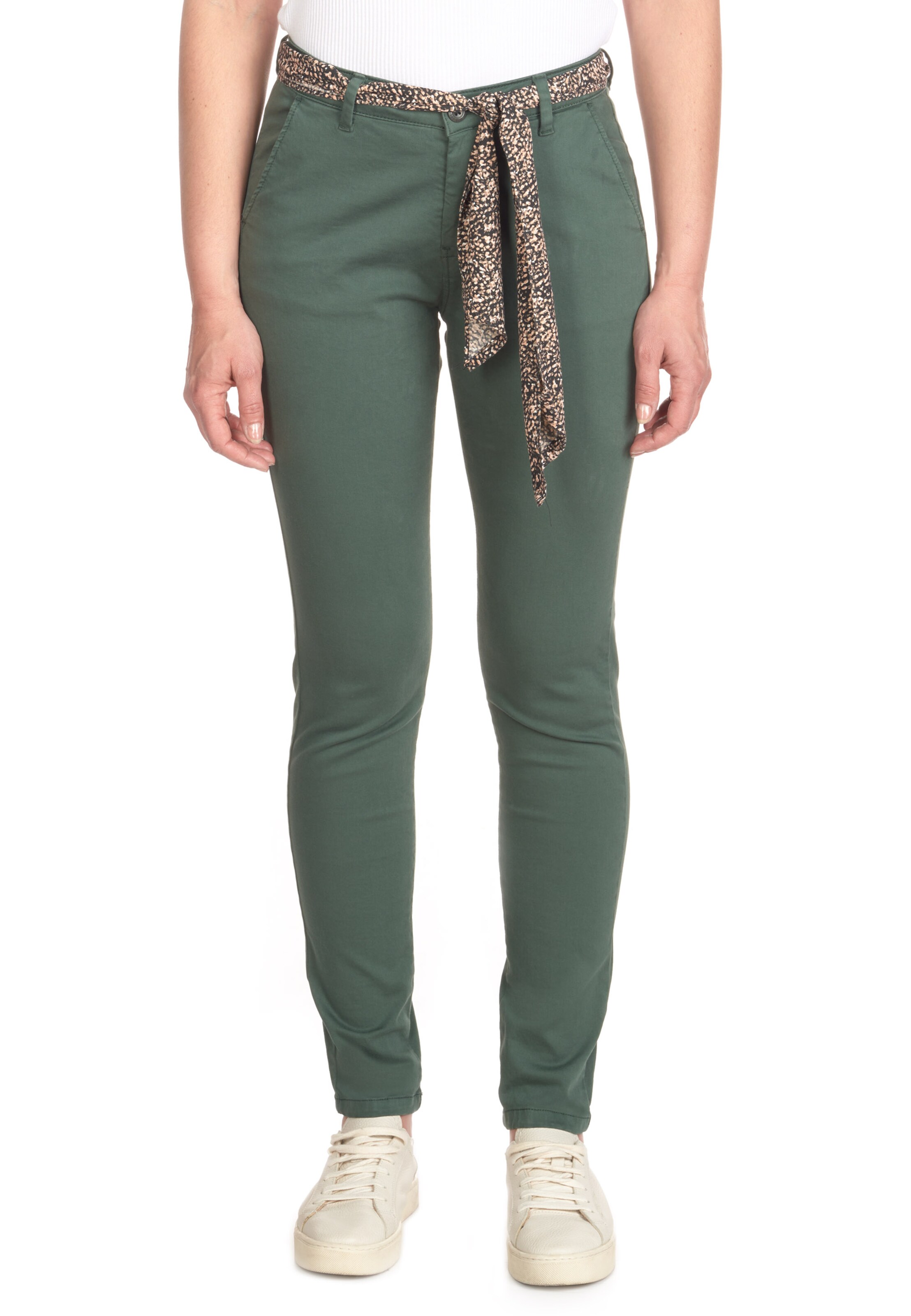 Le Temps Des Cerises Skinny Chino Pants DYLI 4 in Green ABOUT YOU