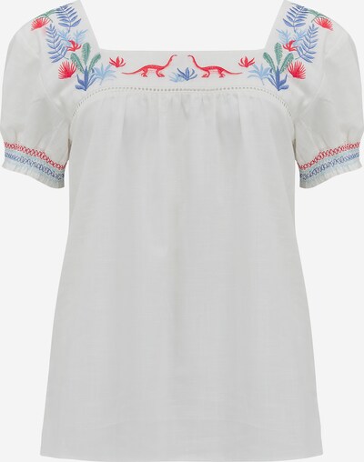 Sugarhill Brighton Shirt ' ALVA DINOSAUR ' in de kleur Gemengde kleuren / Offwhite, Productweergave