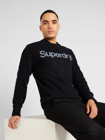 Superdry Sweatshirt 'CITY' in Black: front