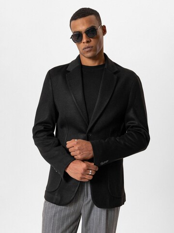 Slim fit Giacca da completo 'Berhtram' di Antioch in nero: frontale