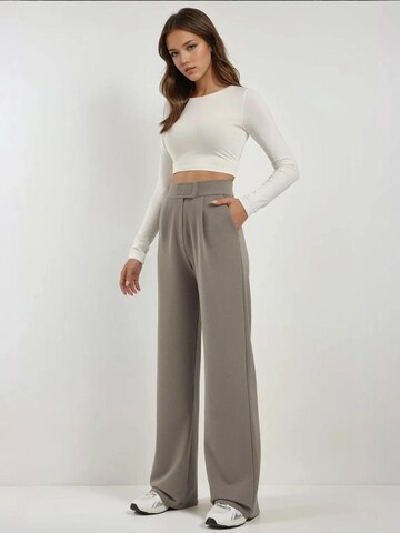 Hiccup Wide leg Pleat-front trousers in Grey