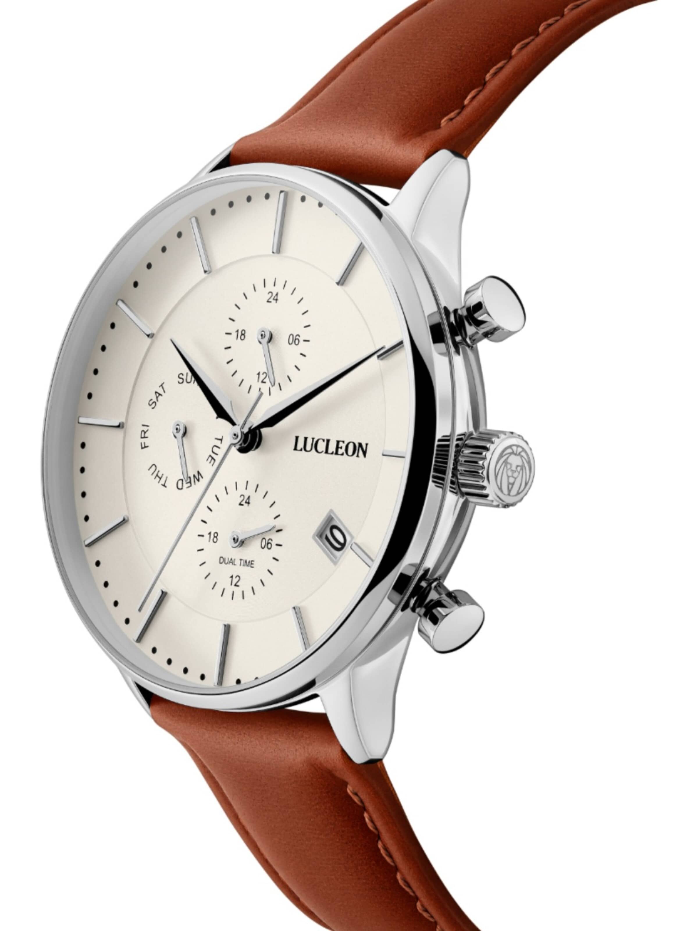 Lucleon Analog watch 'Laurens' in Brown