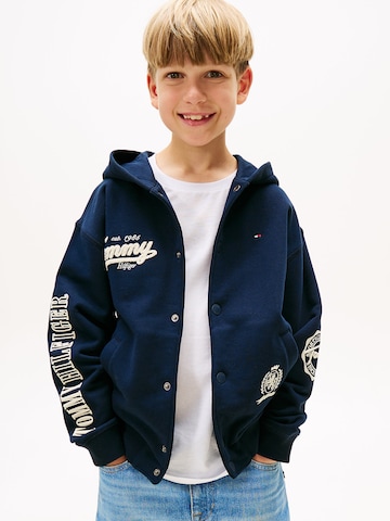TOMMY HILFIGER Zip-Up Hoodie in Blue: front