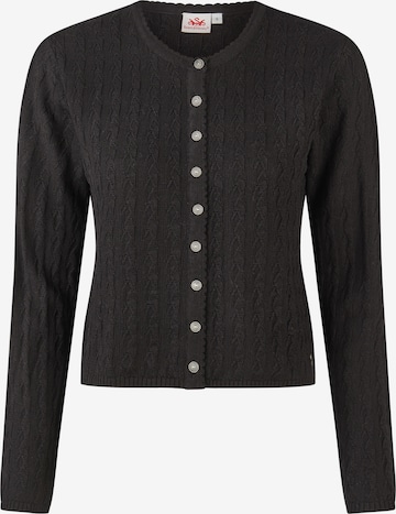 SPIETH & WENSKY Gebreid vest 'Hummeltal' in Zwart: voorkant