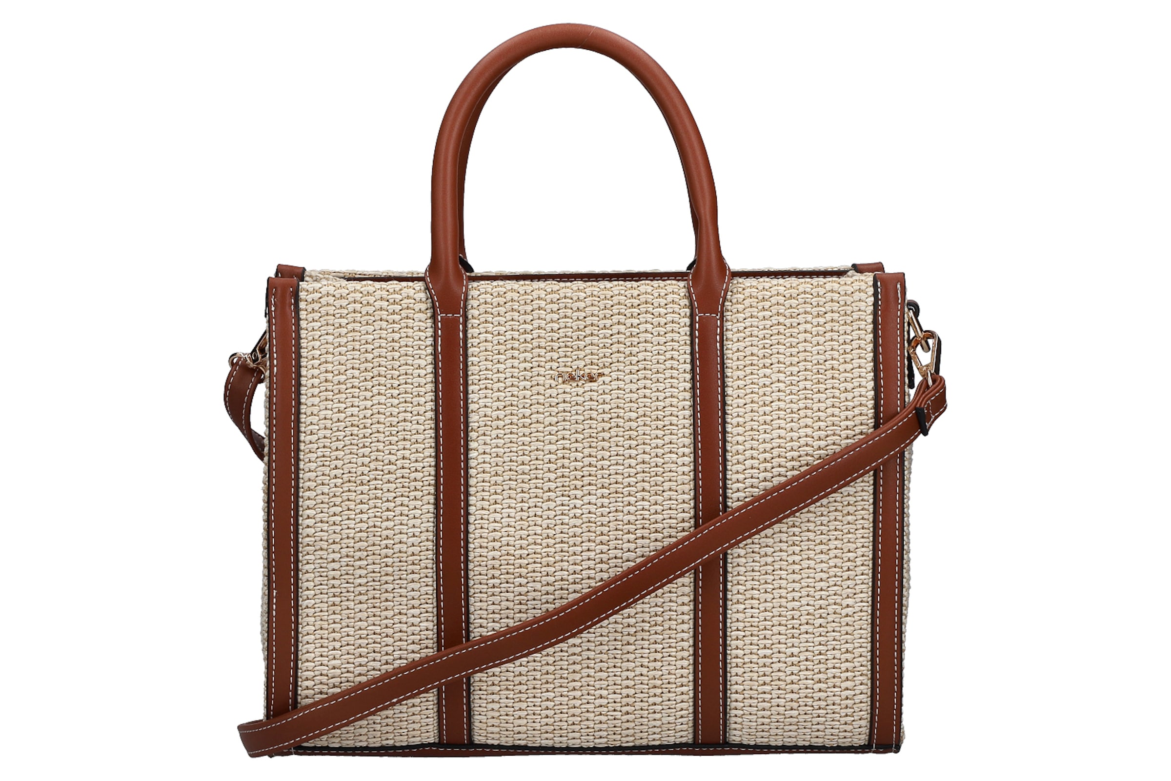 Cabas Rieker en beige : devant