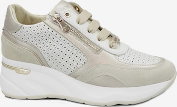 Baskets basses 'KEYS 11903 beige platino scarpe sneakers donna lacci zeppa zip' Keys en beige : devant