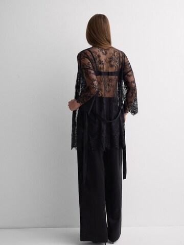 INTIMISSIMI Dressing Gown 'ELEGANCE EMBODIED KIMONO' in Black