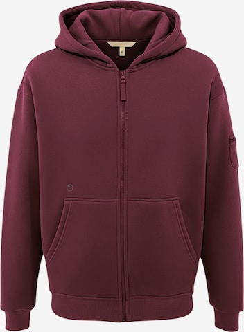 Organication Sweatjacke in Rot: Vorderseite
