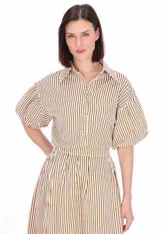 usha BLUE LABEL Blouse 'Casual' in Bruin: voorkant