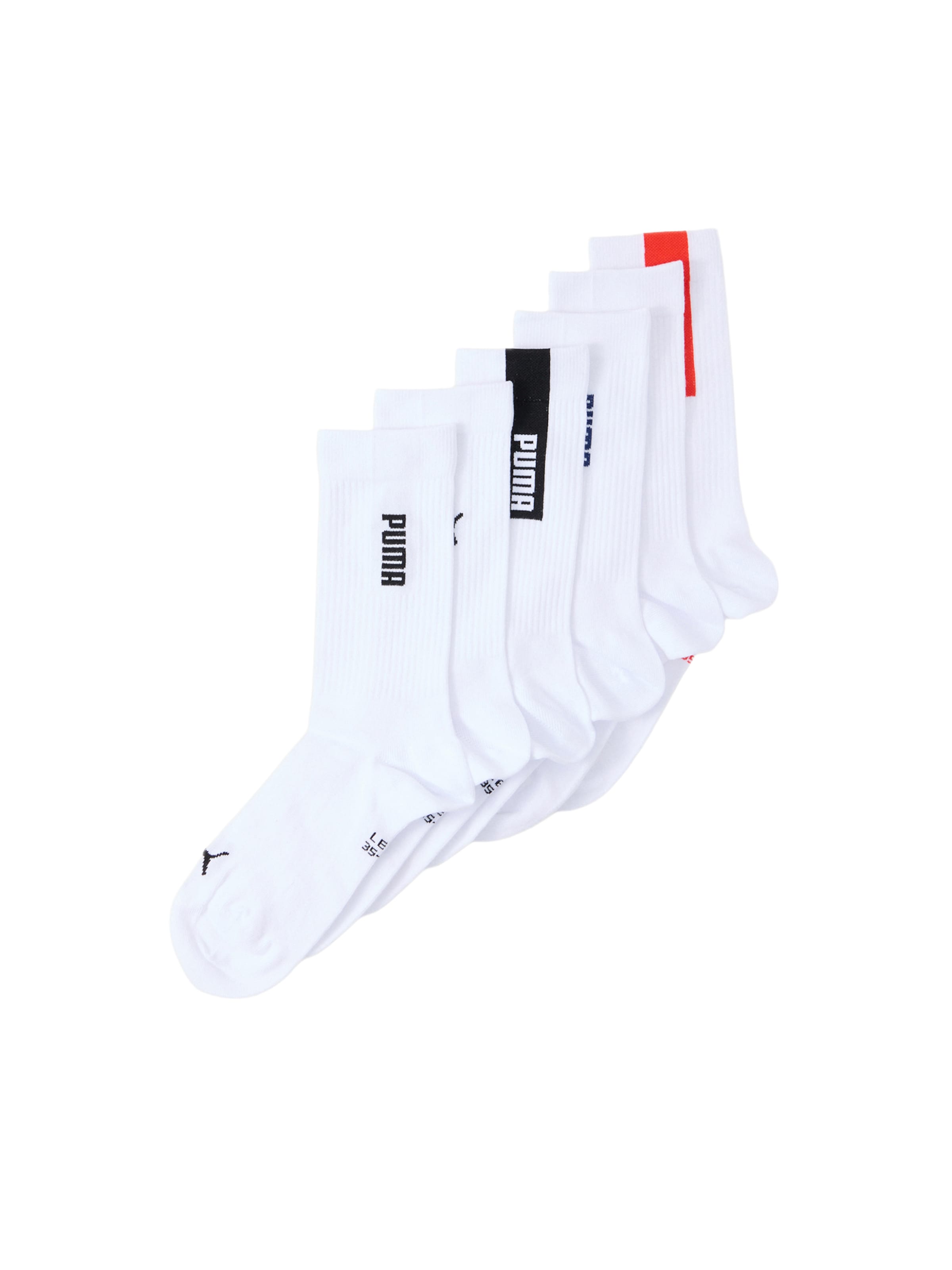 PUMA Socks in Marine blue / Blood red / Black / White, Item view